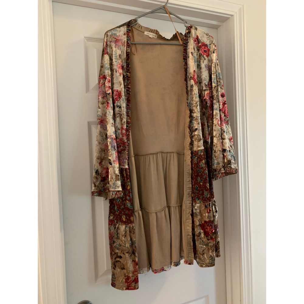 Velvet Floral Duster